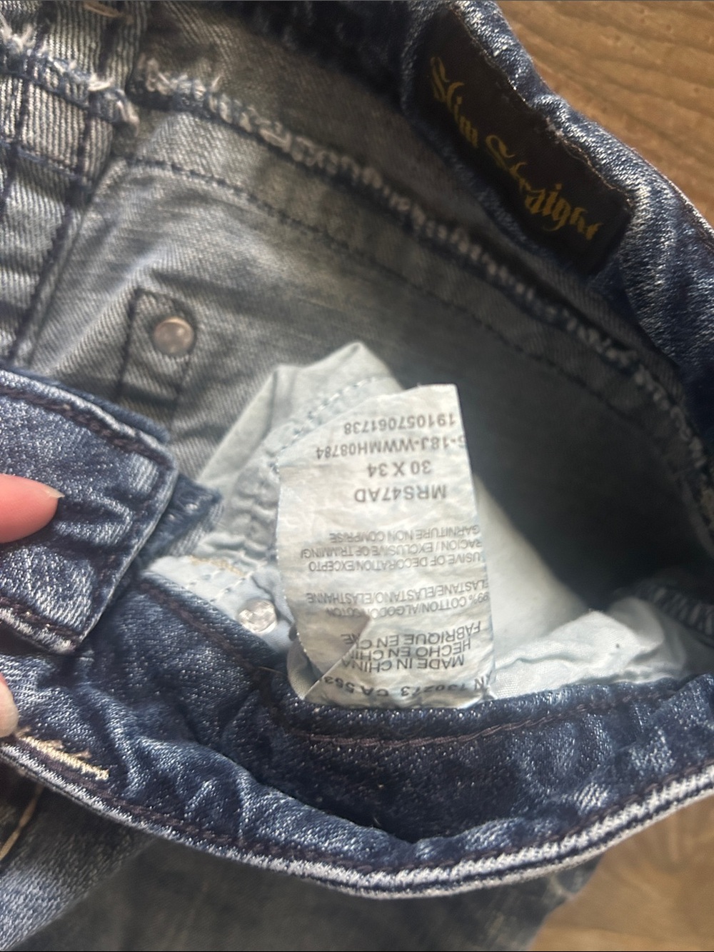Slim Straight Men’s Jeans in Medium Blue - Picture 3 of 6